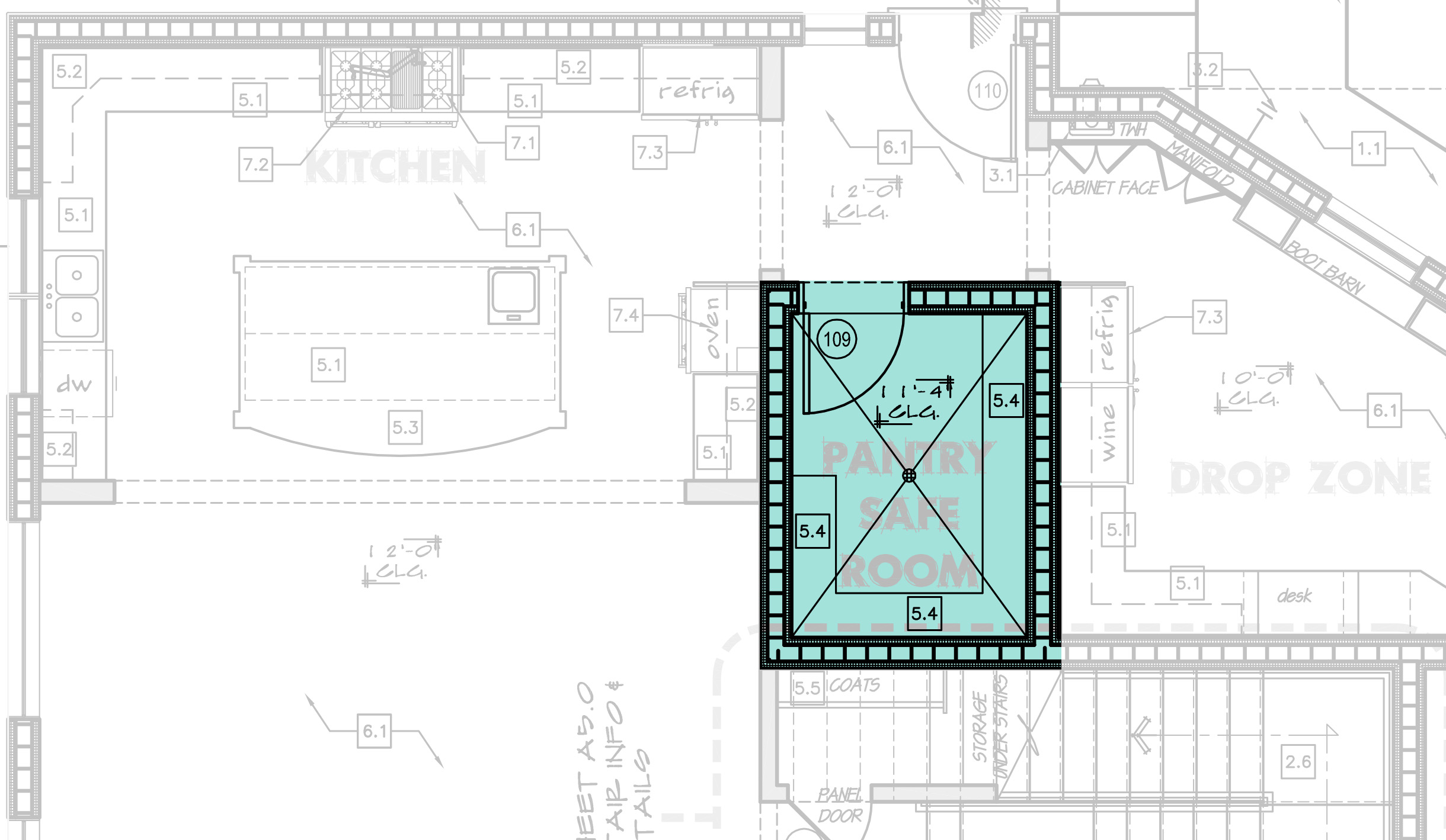 icf safe room architectural drawing