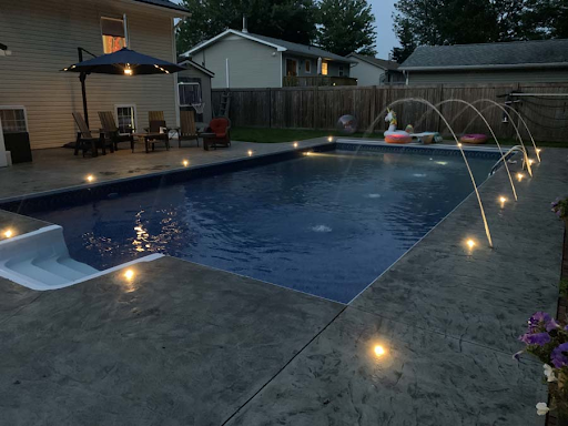Back yard in-ground pool