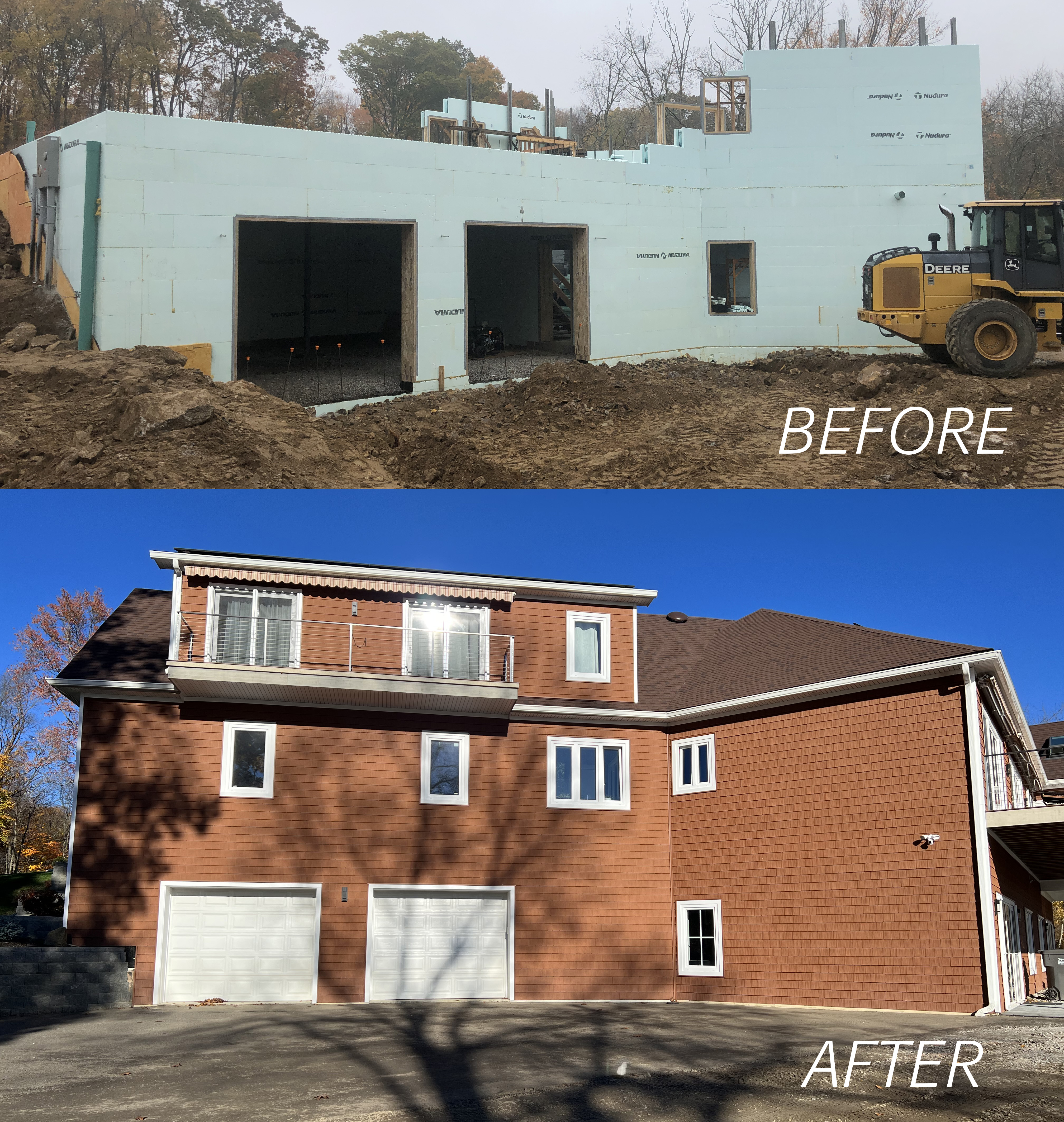 before and after of icf house construction