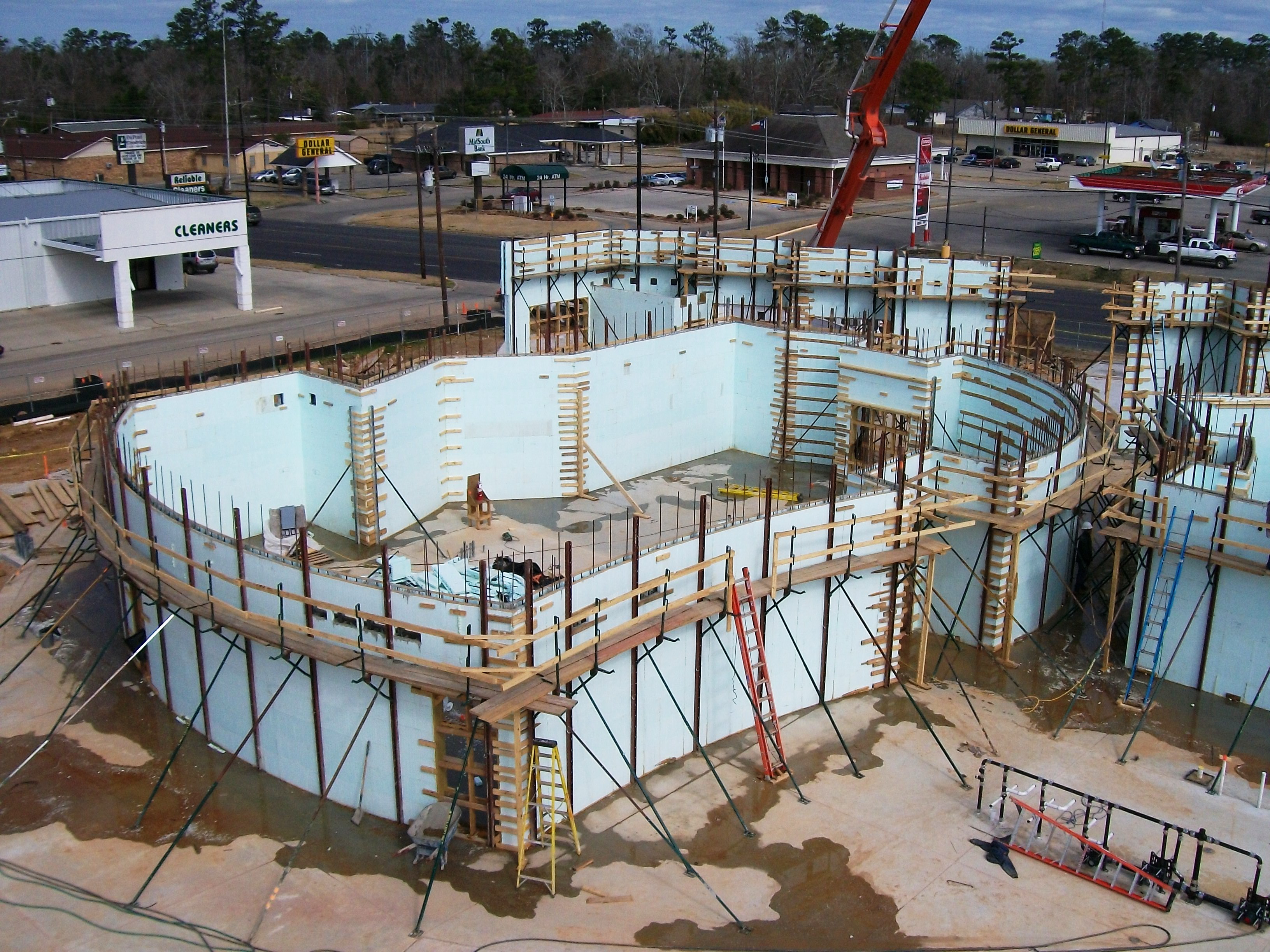 curved concrete and icf walls