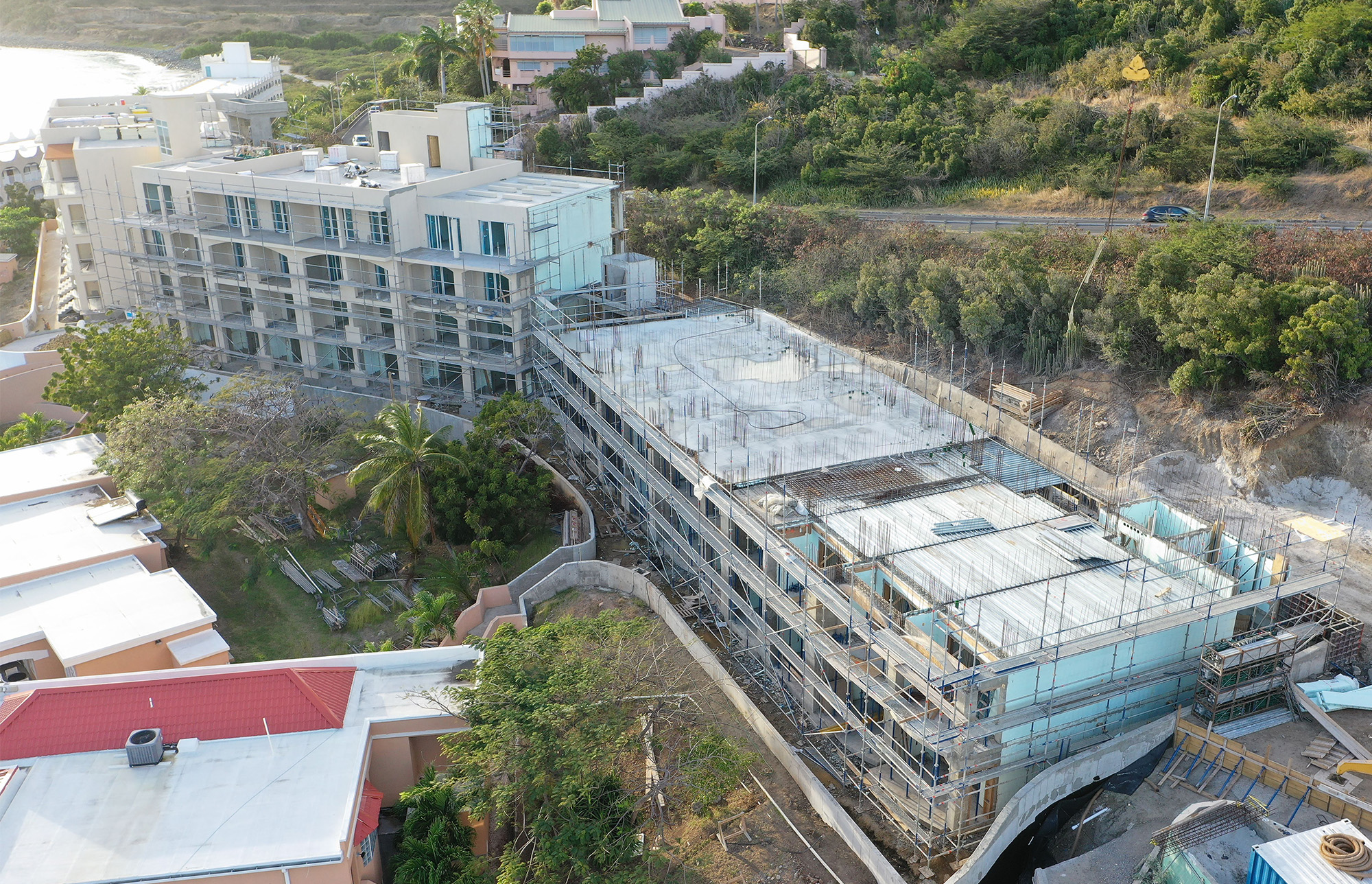 beachfront icf hotel under construction