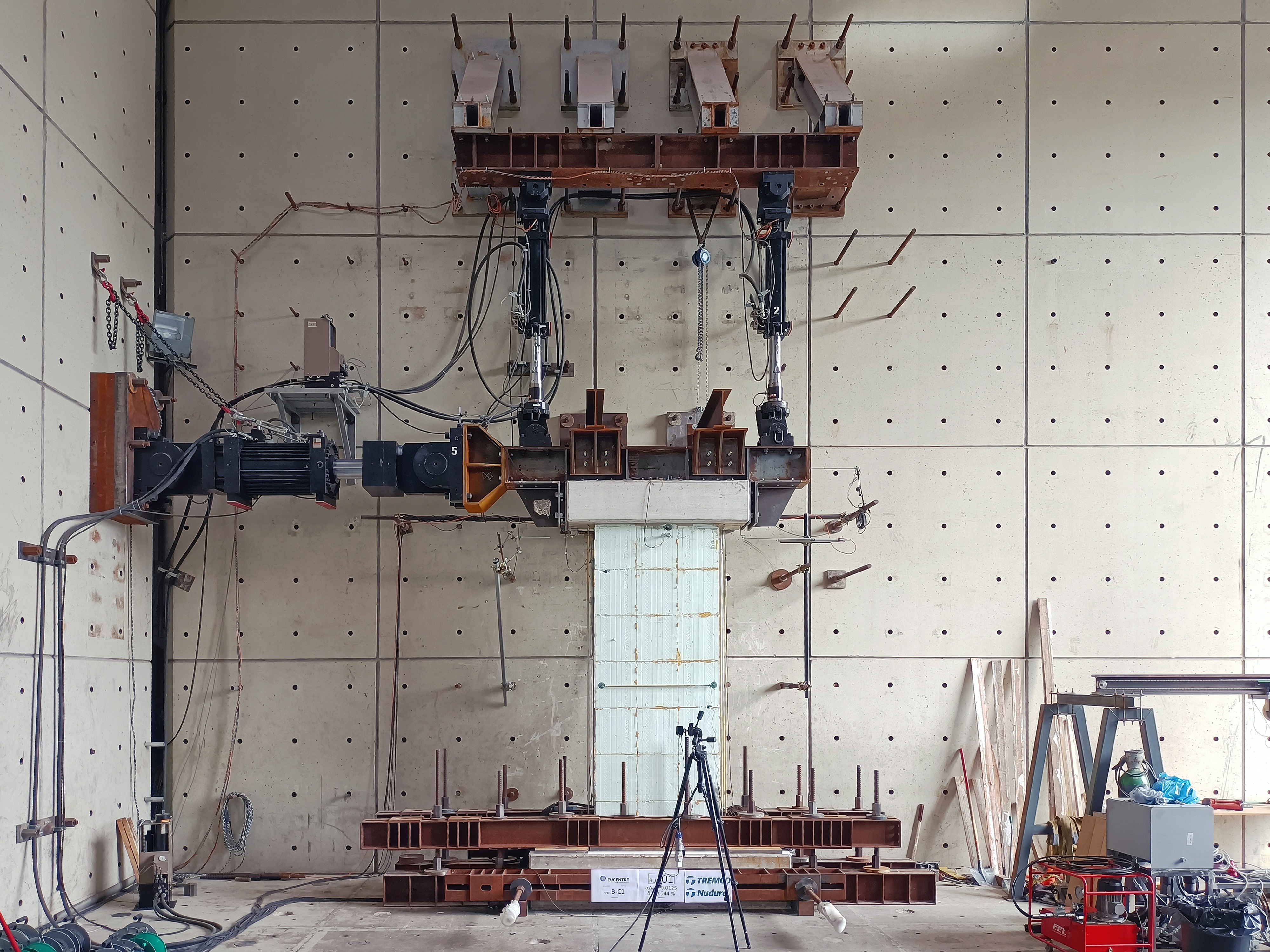 Seismic shear testing of an ICF wall.