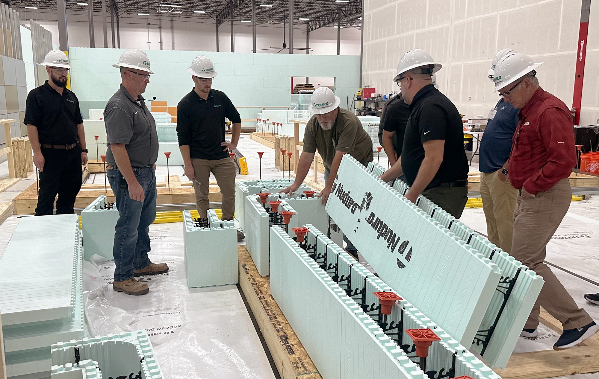 Group of workers at an ICF installer training session.