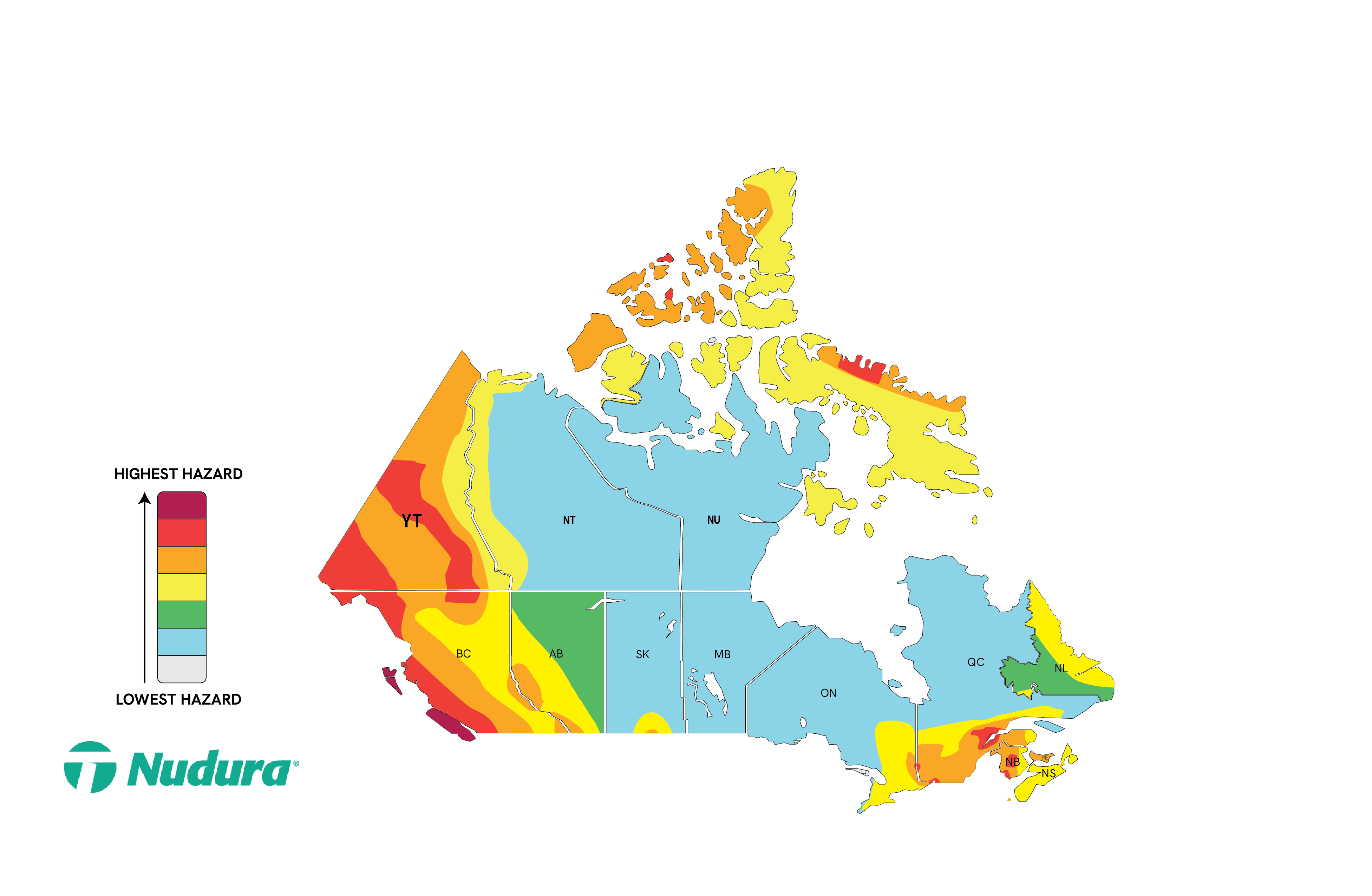 Seismic map for Canada.